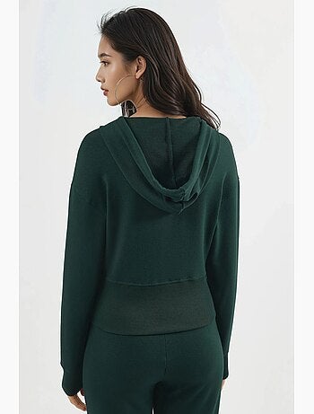 Chaqueta con cremallera y manga larga con capucha busem