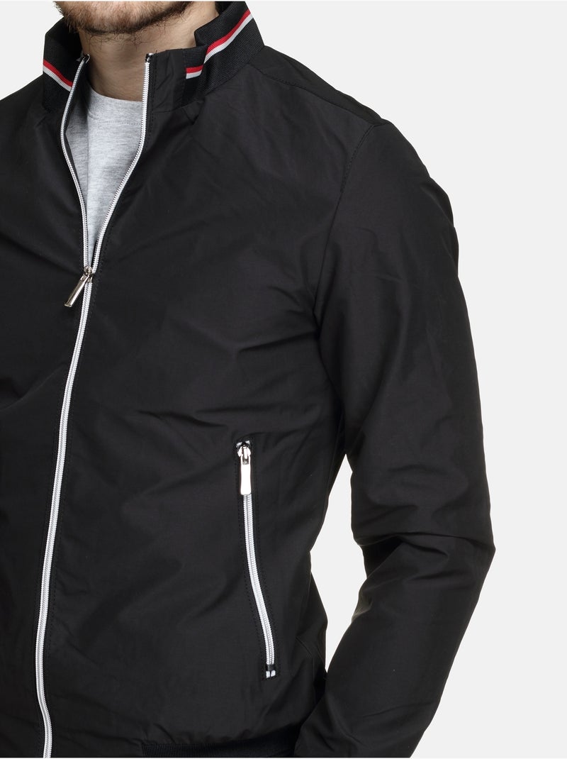 Chaqueta con cuello alto - Mentex Negro - Kiabi