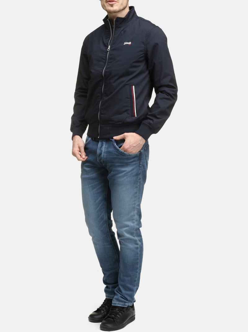 Chaqueta con cuello alto - Schott Azul oscuro - Kiabi