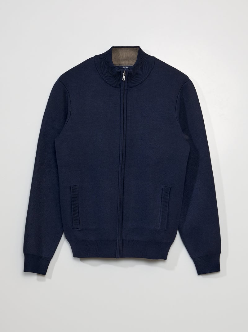 Chaqueta con cuello alto AZUL - Kiabi