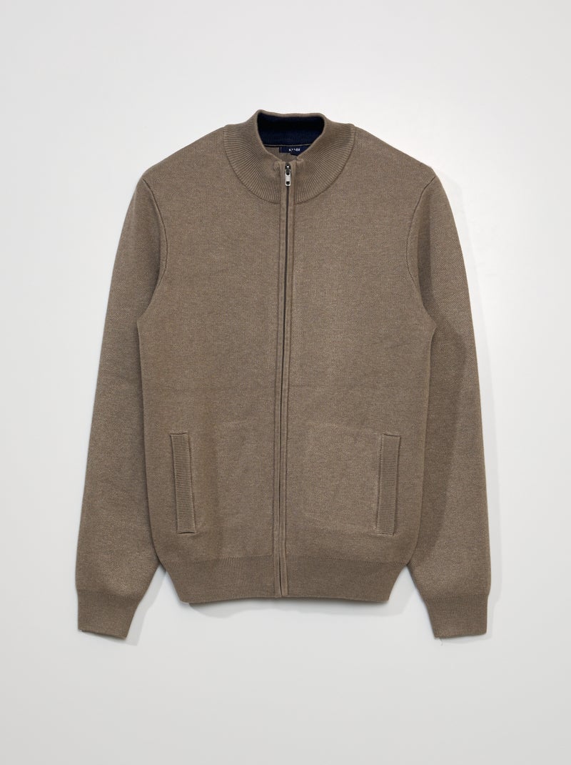 Chaqueta con cuello alto BEIGE - Kiabi