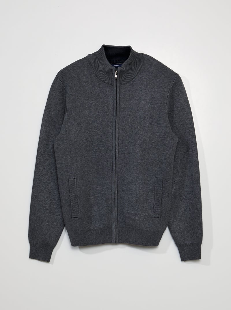 Chaqueta con cuello alto GRIS - Kiabi