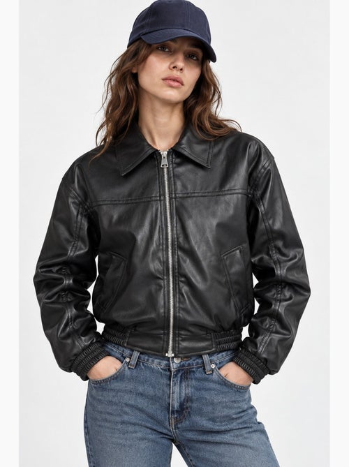 Chaqueta con cuello camisero y cremallera hiccup - Kiabi