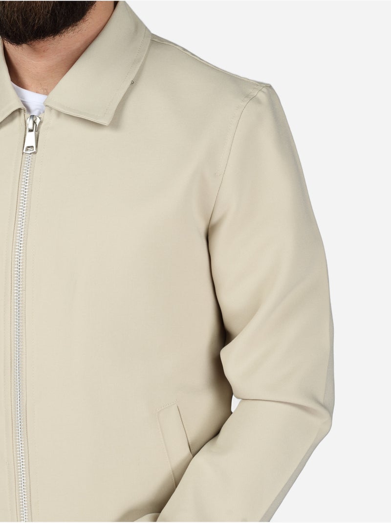 Chaqueta con cuello de camisa - frilivin Beige - Kiabi