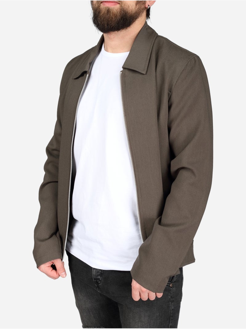 Chaqueta con cuello de camisa - Frilivin Verde - Kiabi
