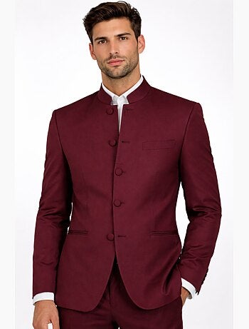 Chaqueta con cuello mao Kebello