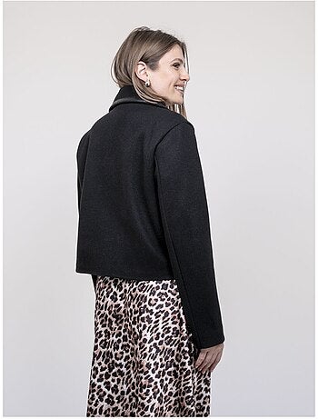 Chaqueta con detalles de similpiel UZELLE