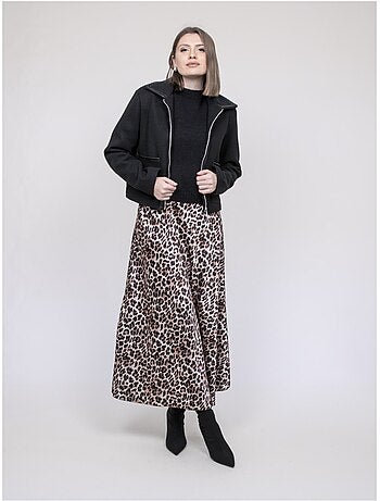 Chaqueta con detalles de similpiel UZELLE