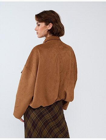 Chaqueta con efecto de ante, mo fashion