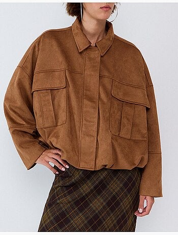 Chaqueta con efecto de ante, mo fashion