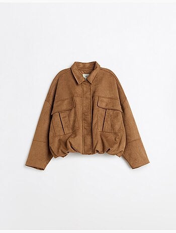 Chaqueta con efecto de ante, mo fashion