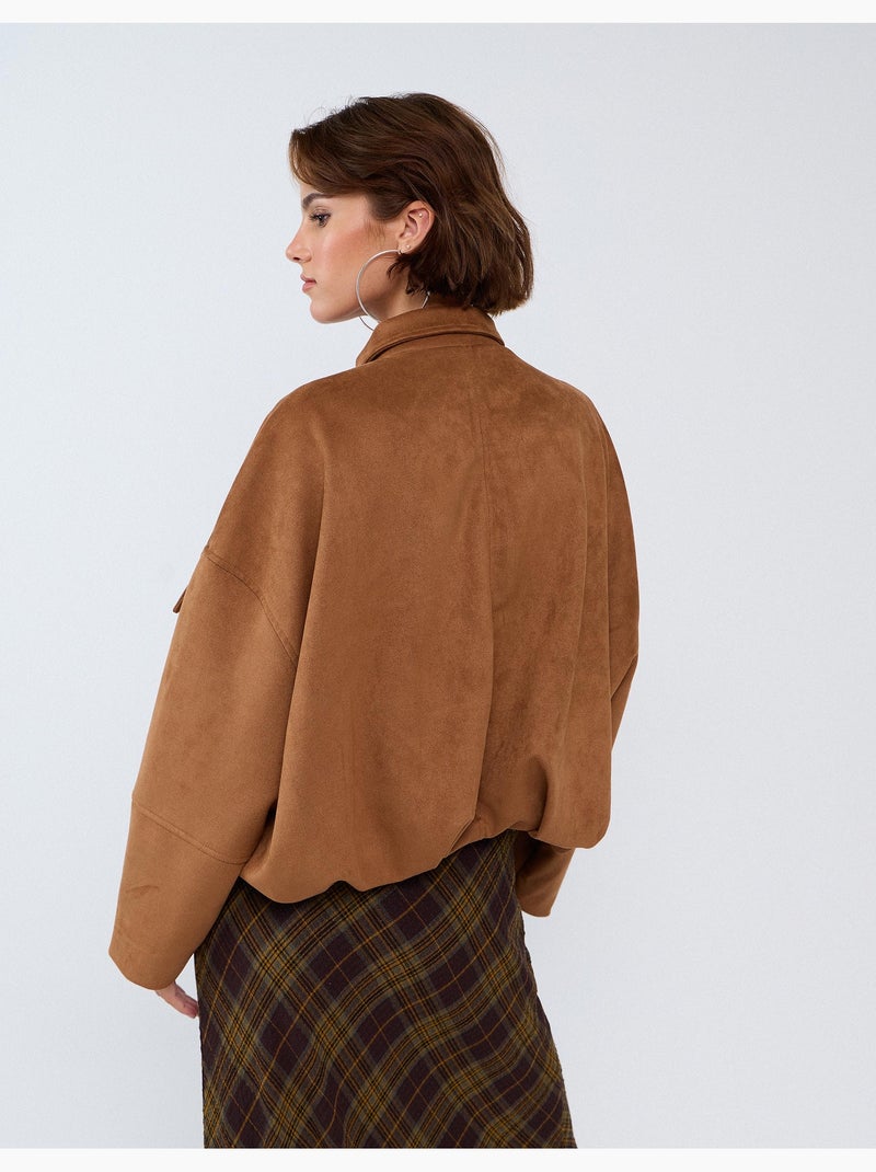 Chaqueta con efecto de ante, mo fashion Beige - Kiabi