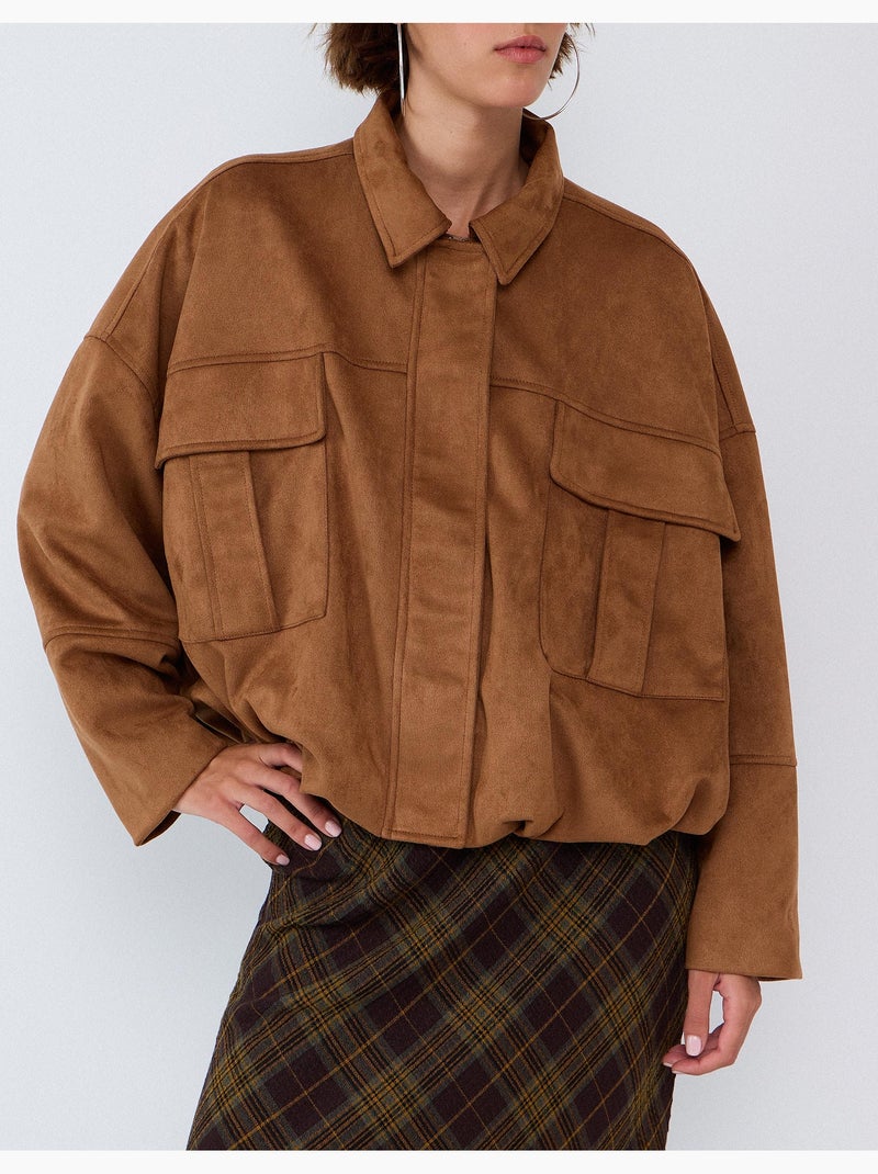 Chaqueta con efecto de ante, mo fashion Beige - Kiabi