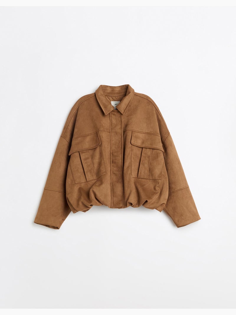 Chaqueta con efecto de ante, mo fashion Beige - Kiabi