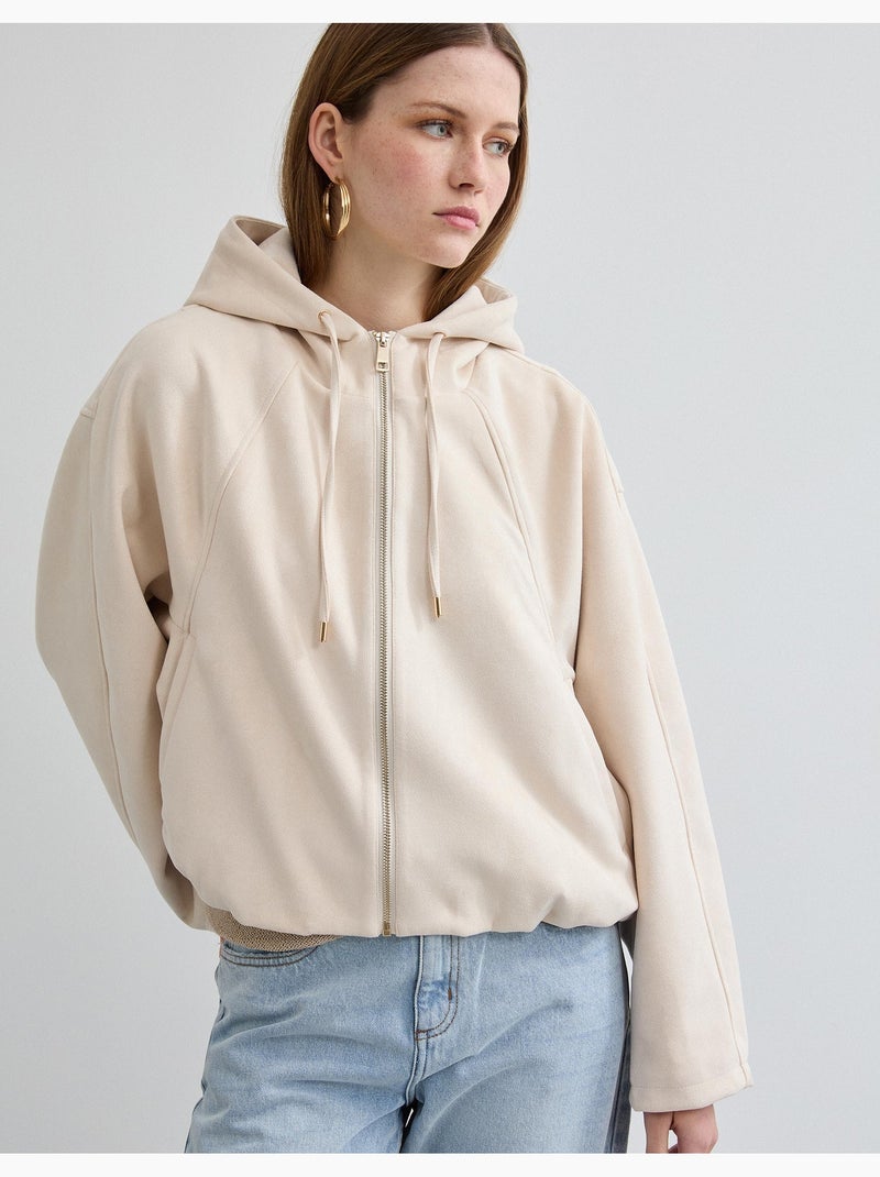 Chaqueta con efecto de ante, MO Fashion Beige - Kiabi