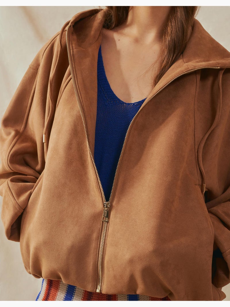 Chaqueta con efecto de ante, MO Fashion Marrón - Kiabi