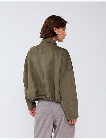 Chaqueta con efecto de ante, mo fashion