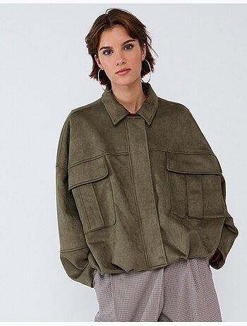 Chaqueta con efecto de ante, mo fashion