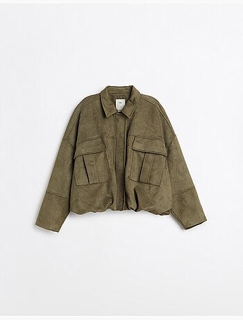 Chaqueta con efecto de ante, mo fashion