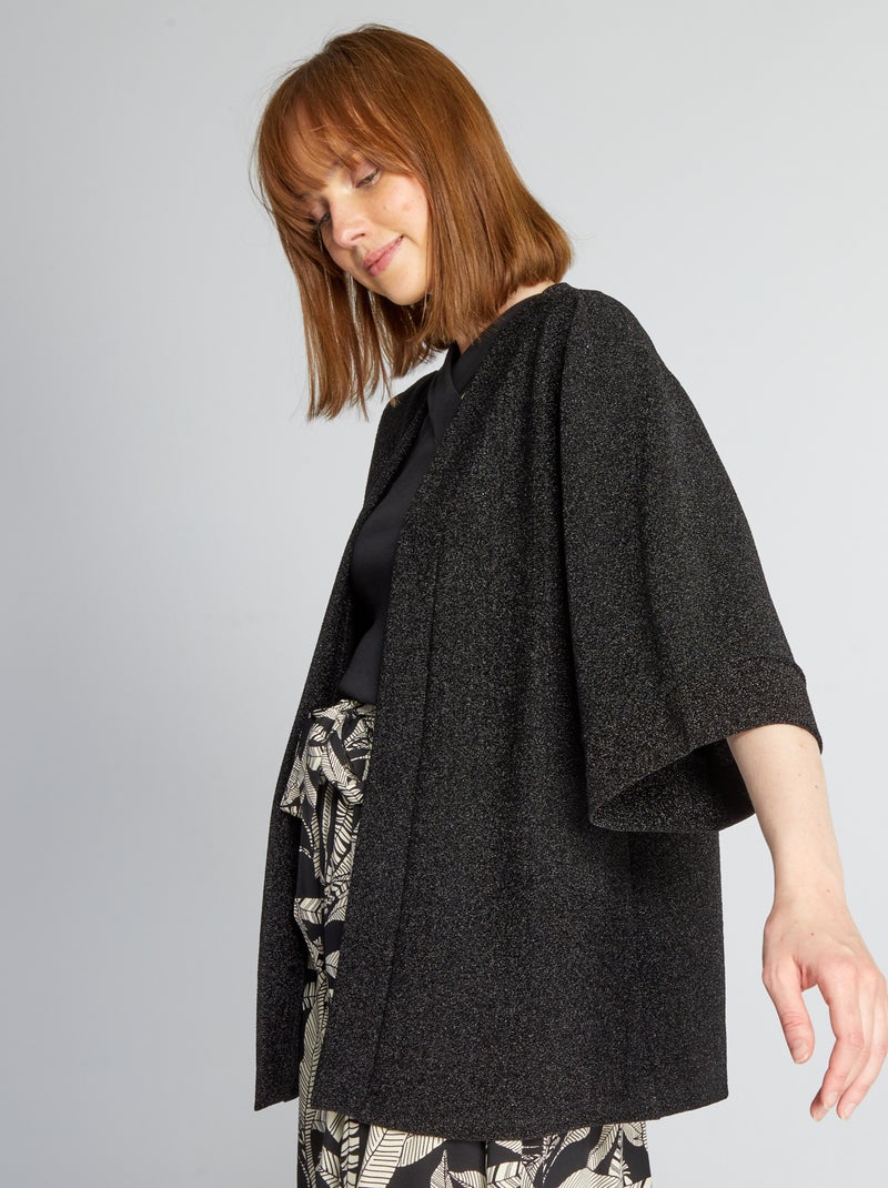 Chaqueta con forma de quimono NEGRO - Kiabi