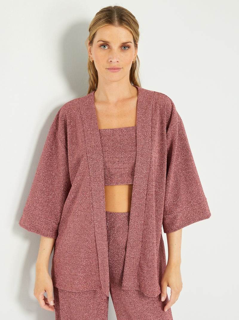 Chaqueta con forma de quimono ROSA - Kiabi