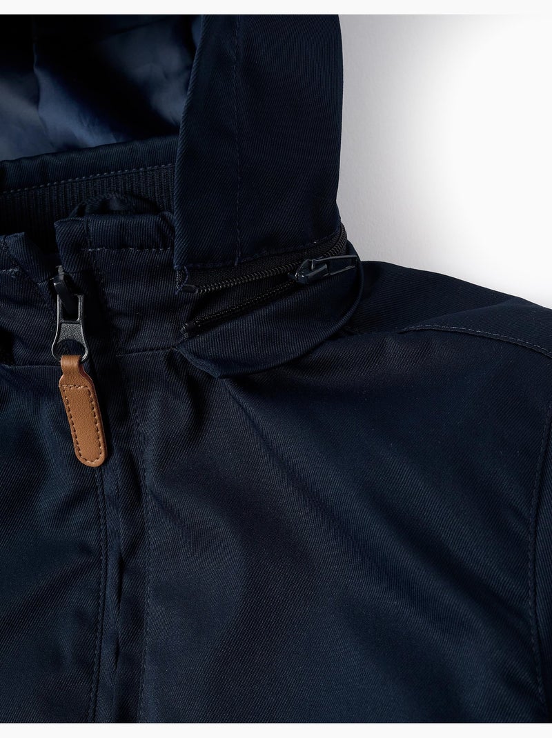 Chaqueta con forro y capucha desmontable Azul Azul - Kiabi