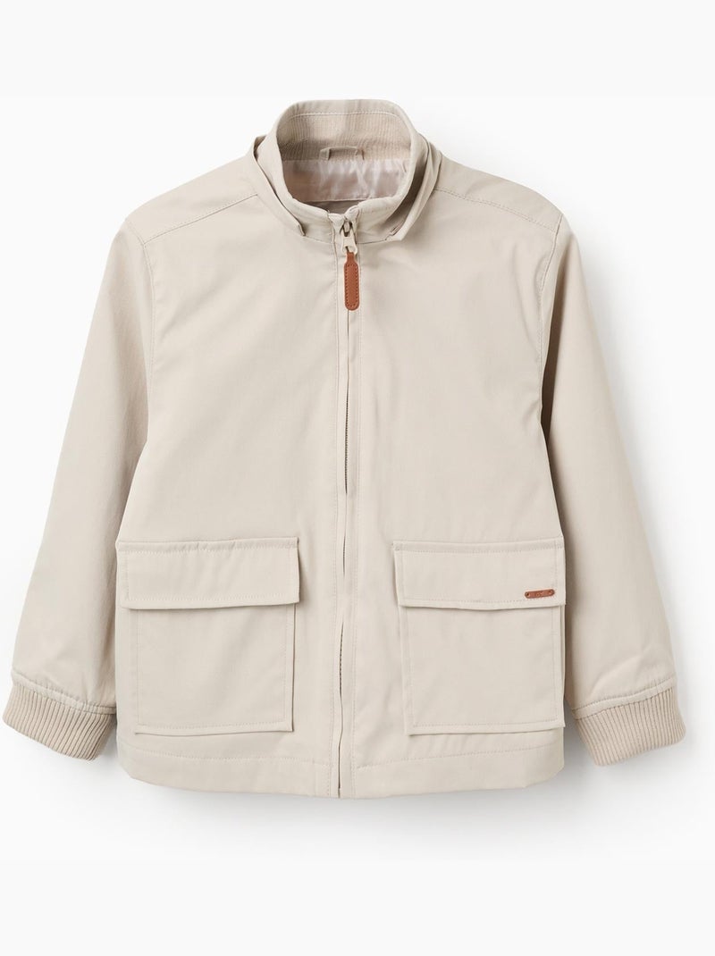 Chaqueta con forro y capucha desmontable Beige claro - Kiabi