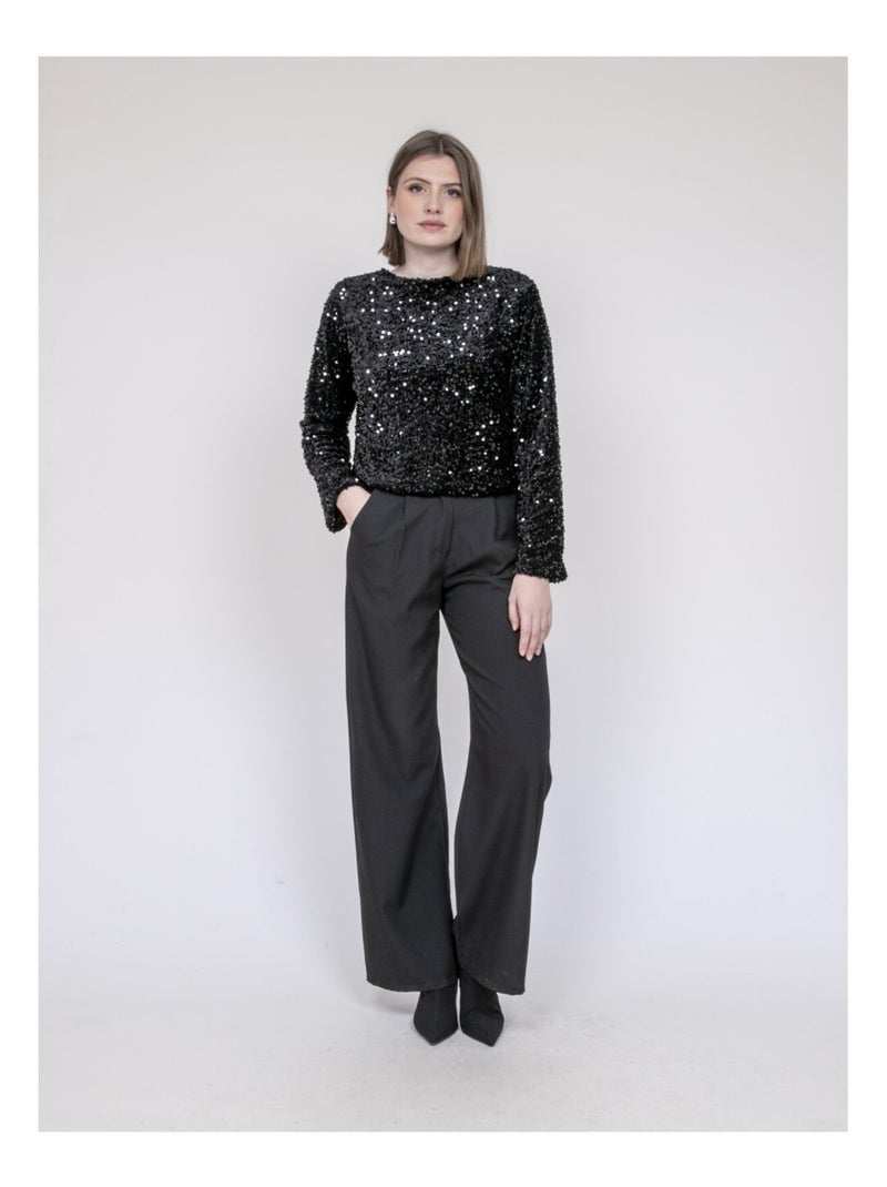 Chaqueta con lentejuelas UCHADA Negro - Kiabi