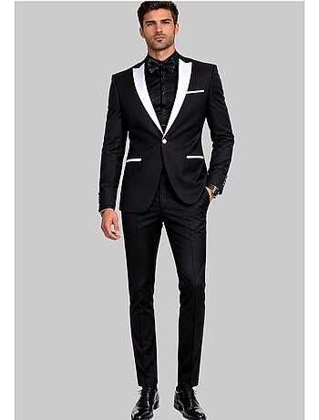 Chaqueta con solapas de raso Kebello