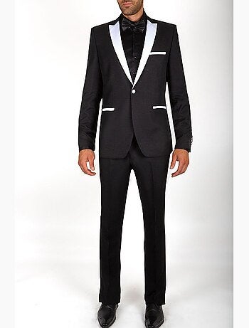 Chaqueta con solapas de raso Kebello