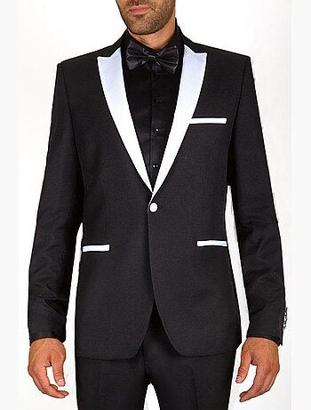 Chaqueta con solapas de raso Kebello