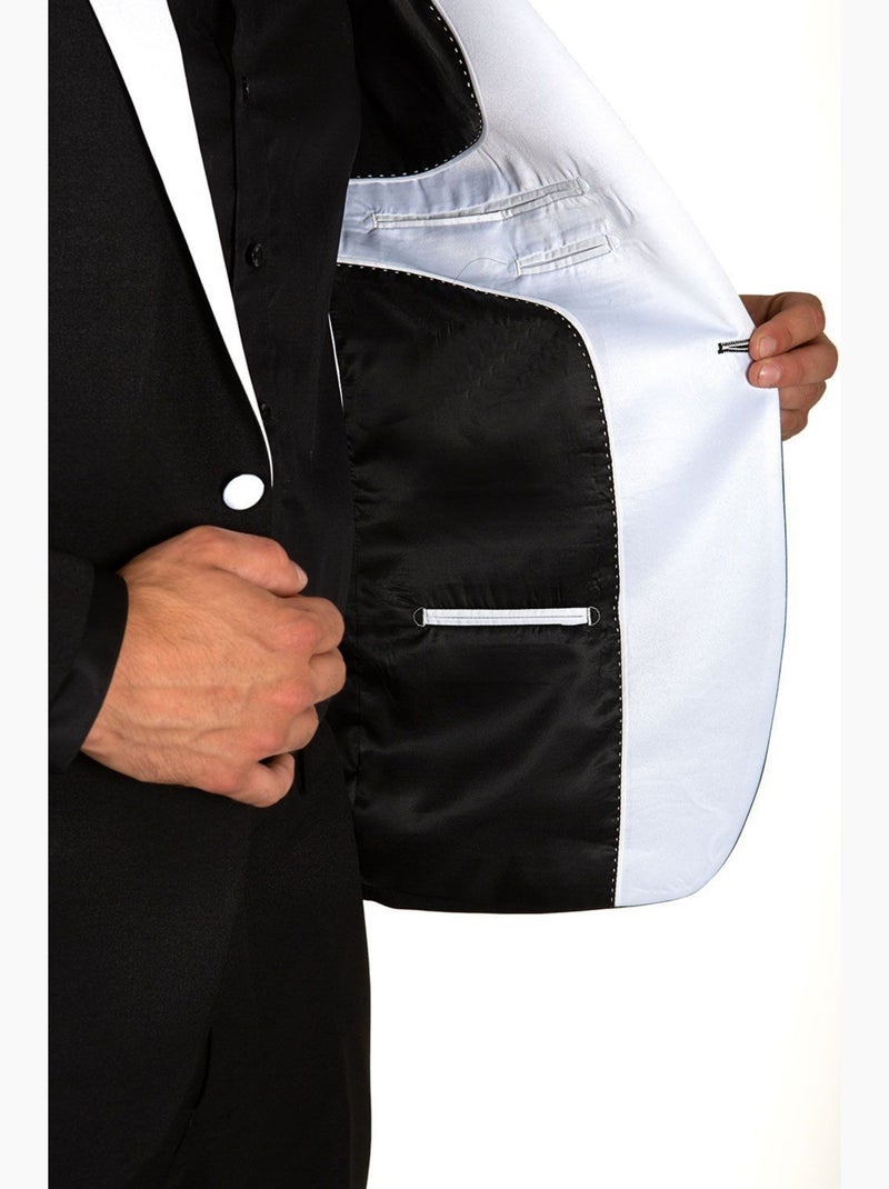 Chaqueta con solapas de raso Kebello Negro Negro - Kiabi