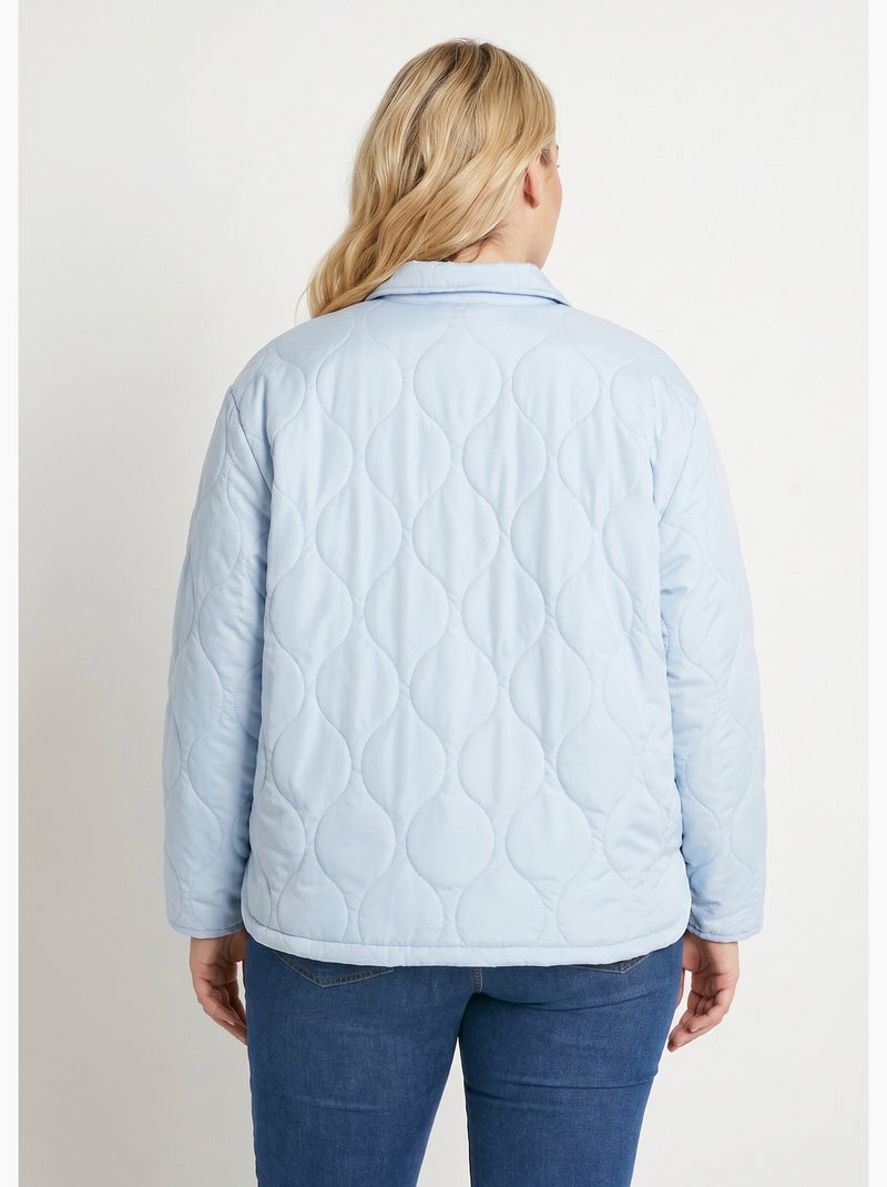 Chaqueta corta acolchada con botones automáticos - AFIBEL Azul - Kiabi