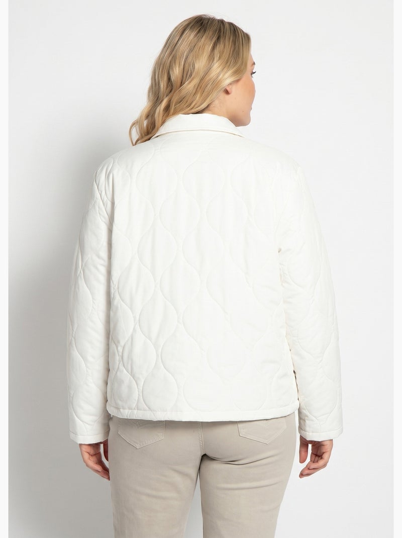 Chaqueta corta acolchada con botones automáticos - AFIBEL Crudo - Kiabi