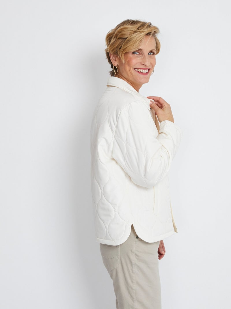 Chaqueta corta acolchada con botones automáticos - AFIBEL Crudo - Kiabi