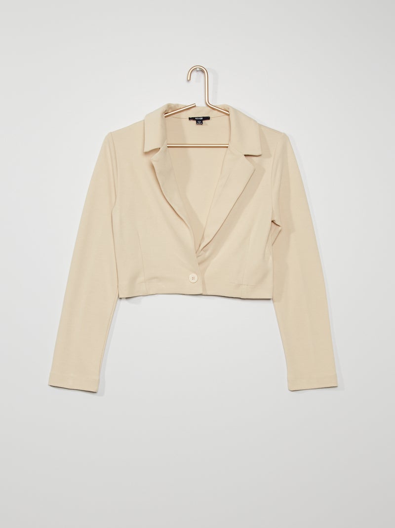 Chaqueta corta beige - Kiabi