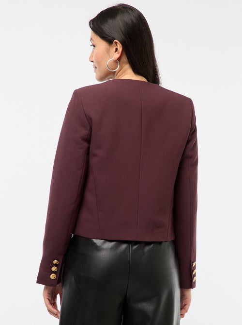 Chaqueta corta con botones dorados - Kiabi