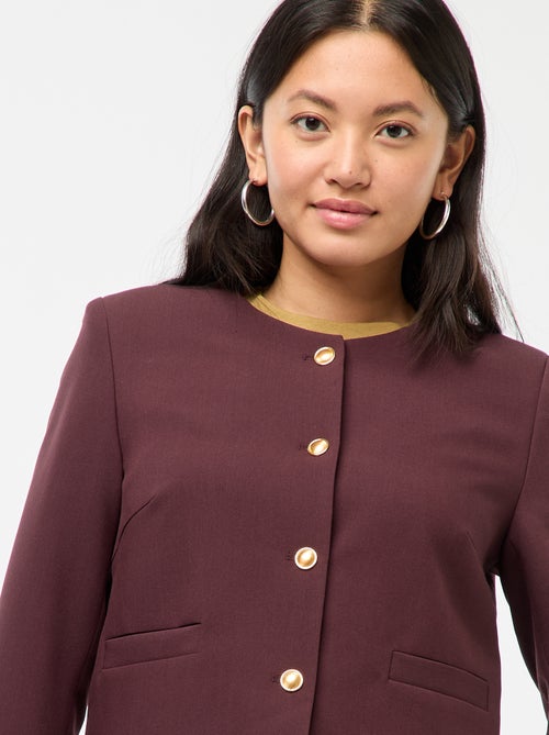 Chaqueta corta con botones dorados - Kiabi