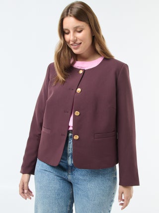 Chaqueta corta con botones retro