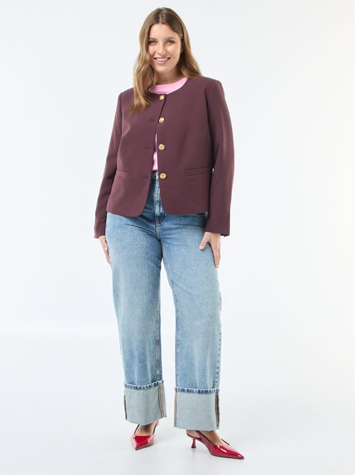 Chaqueta corta con botones retro - Kiabi