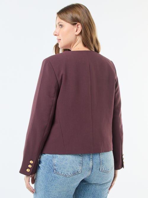 Chaqueta corta con botones retro - Kiabi