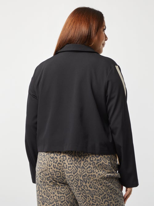 Chaqueta corta con cremallera y cuello de camisa - Kiabi