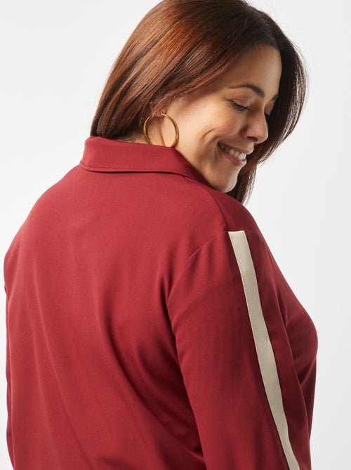 Chaqueta corta con cremallera y cuello de camisa - Kiabi