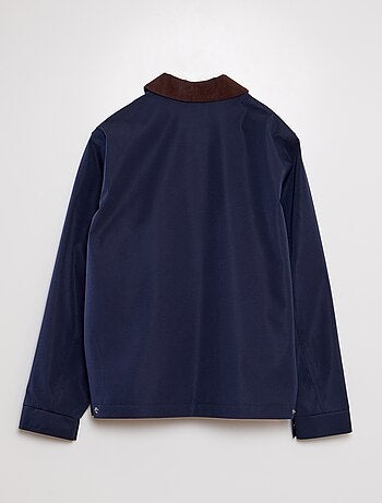 Chaqueta corta con cuello de terciopelo