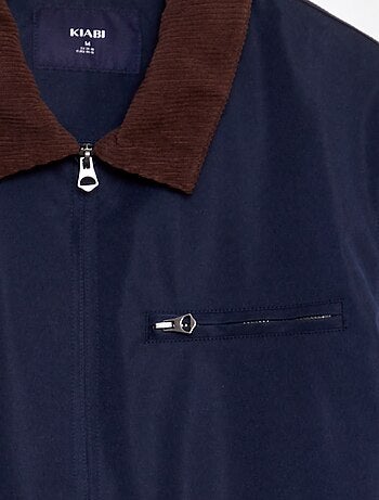 Chaqueta corta con cuello de terciopelo