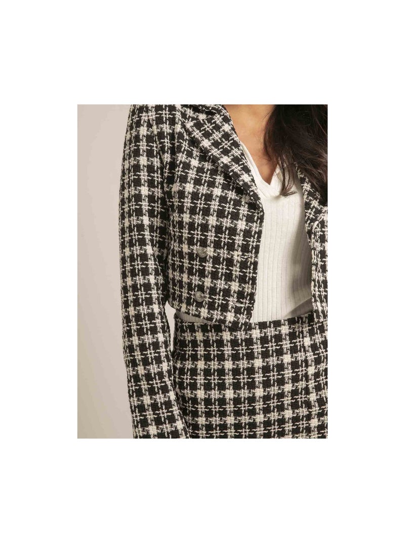 Chaqueta corta con motivos USMALIA Negro - Kiabi