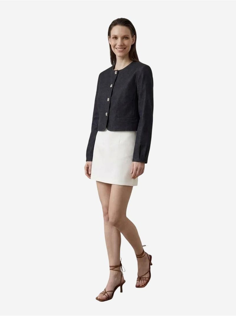 Chaqueta corta confeccionada con cierre de botones my fashion Azul marino - Kiabi