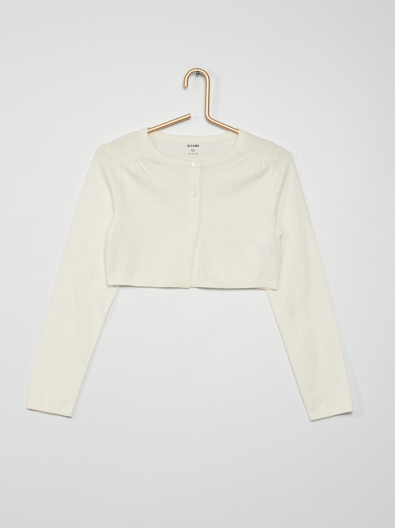 Chaqueta corta de algodón Blanco - Kiabi