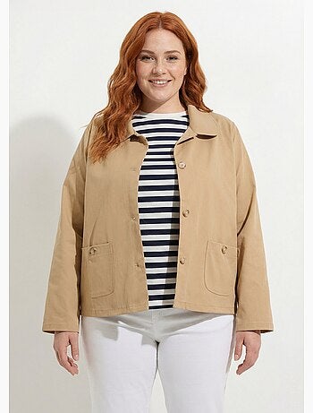 Chaqueta corta de algodón, cuello Peter Pan - AFIBEL