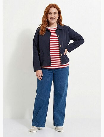 Chaqueta corta de algodón, cuello Peter Pan - AFIBEL